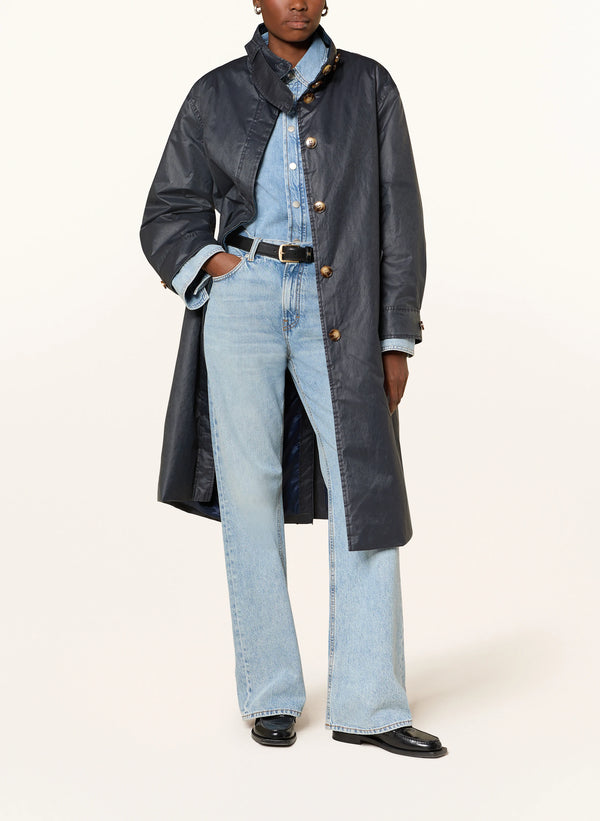 Ganilo Long Jacket | Wax Navy
