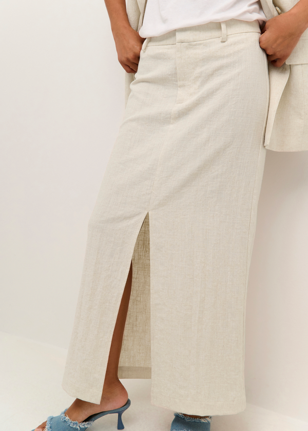 Daniella Long Linen Blend Skirt