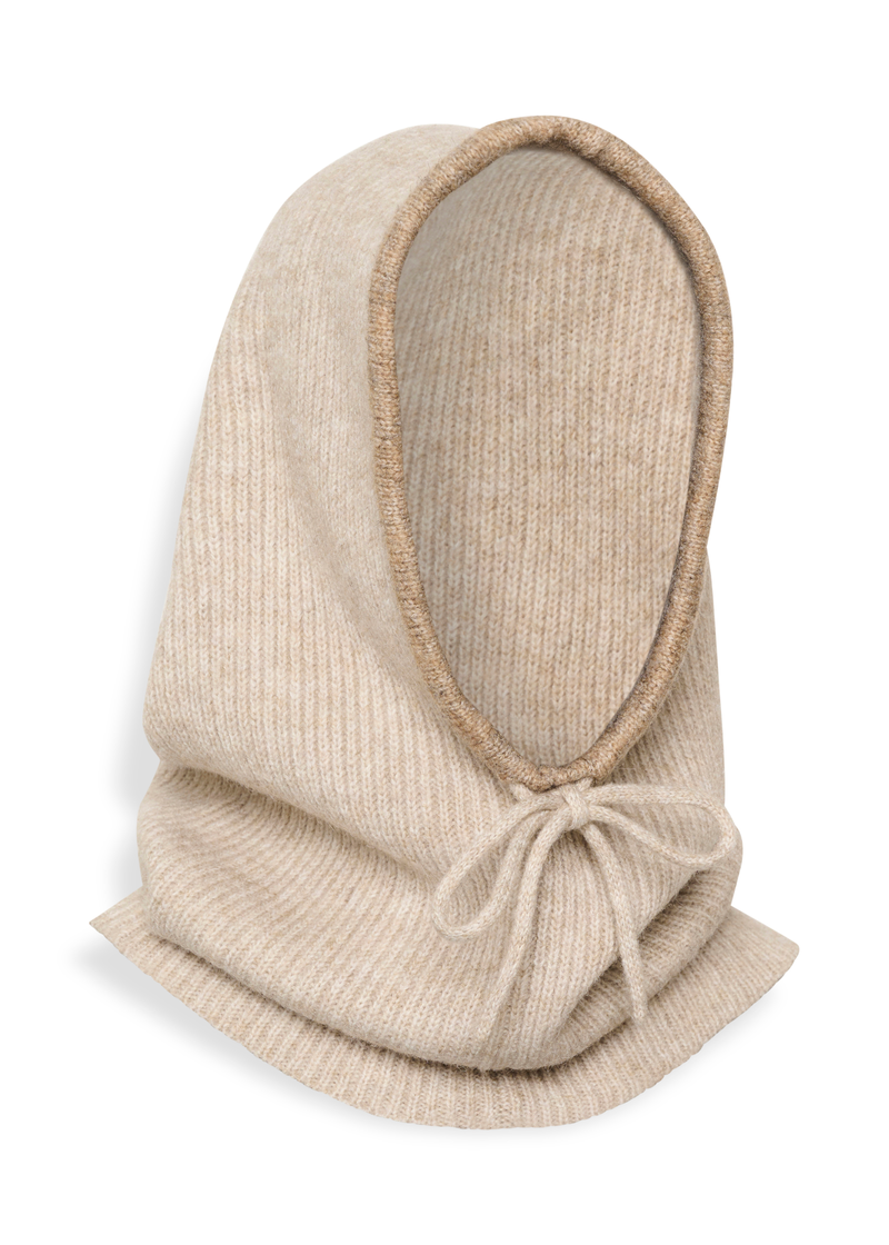 Ribbed Knit Balaclava | Cream