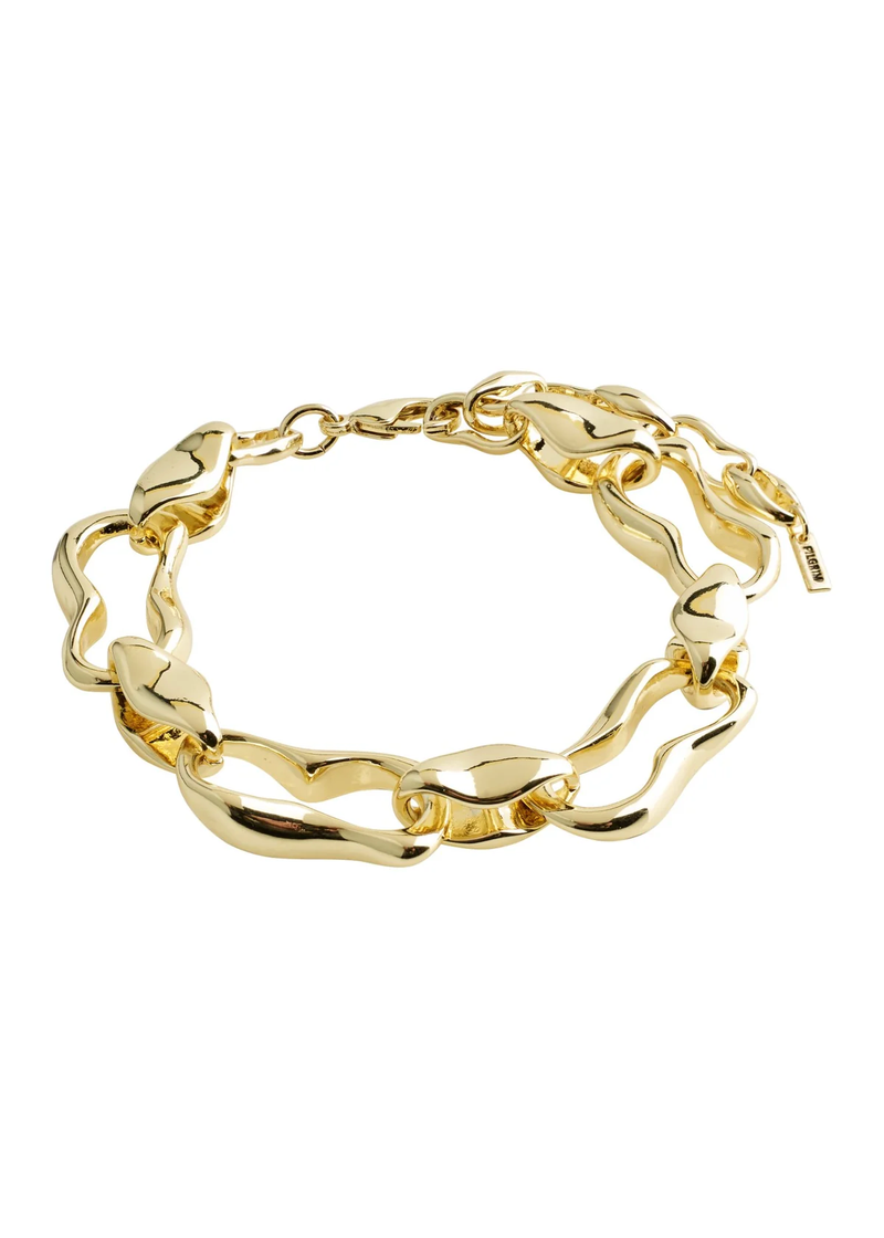 Wave Recycled Bracelet | Gold-plated