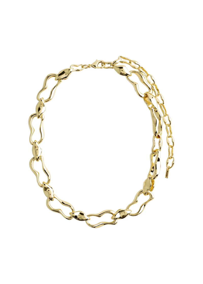 Wave Recycled Necklace | Gold-Plated