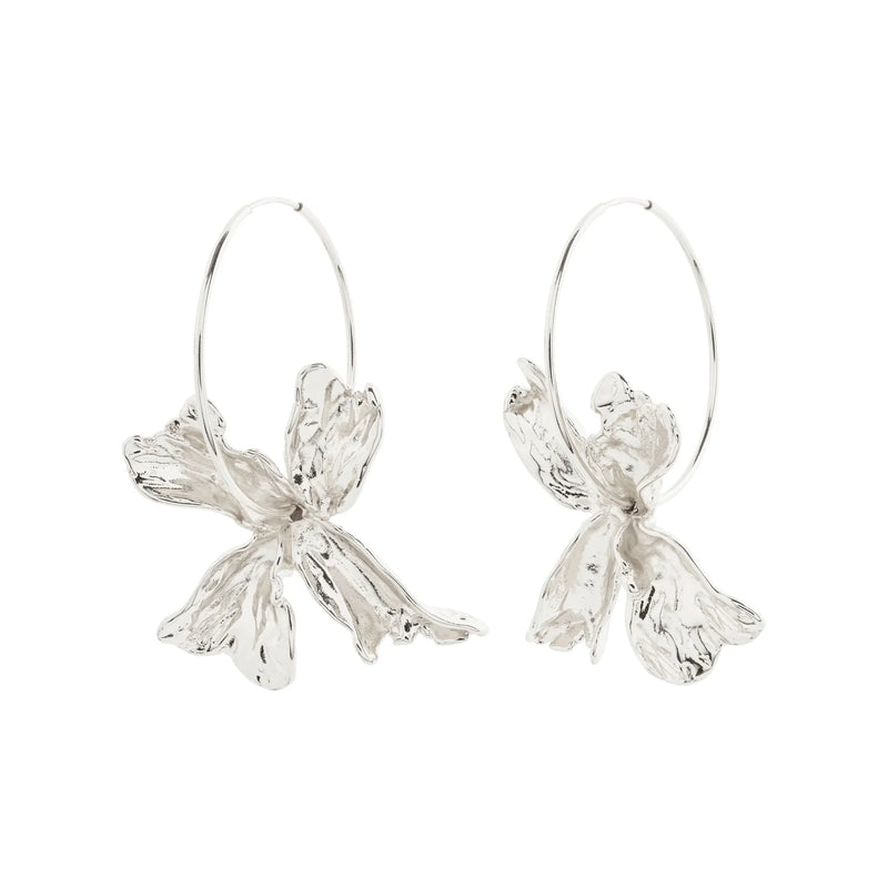 DREAM Floral Hoops | Silver-Plated