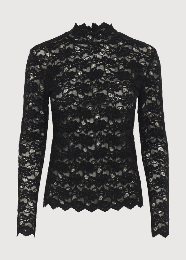 Lace High Neck Top
