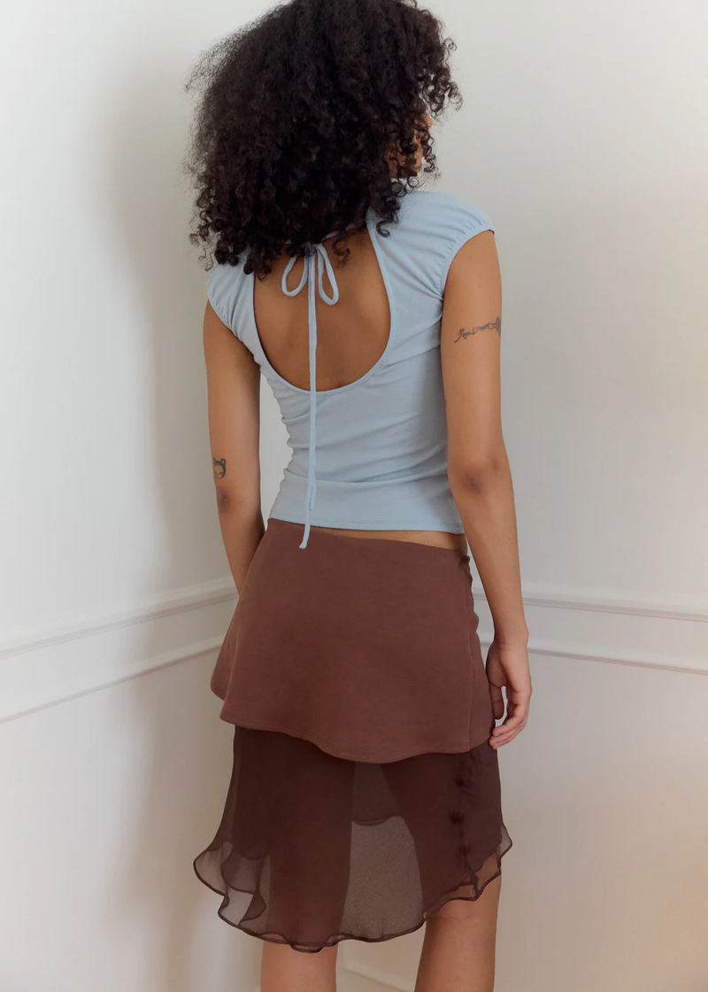 Aria Micro Skirt with Built in Shorts | Chocolate