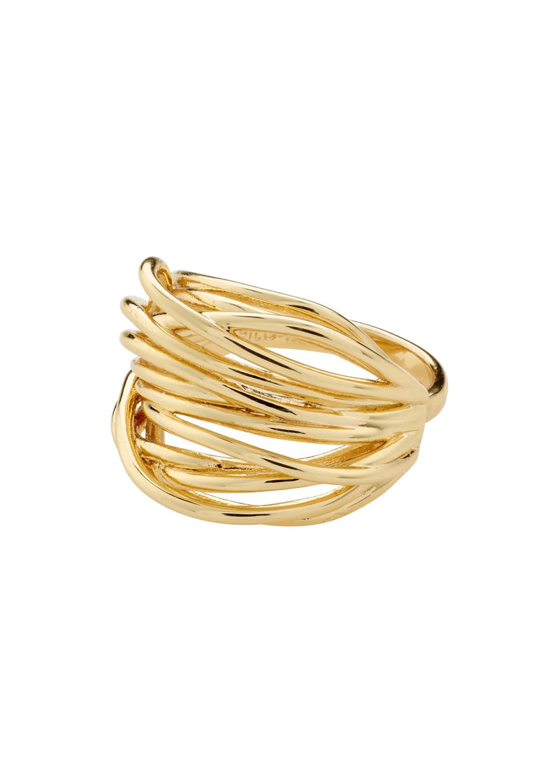 PAMELA Adjustable Layered Ring | Gold-Plated