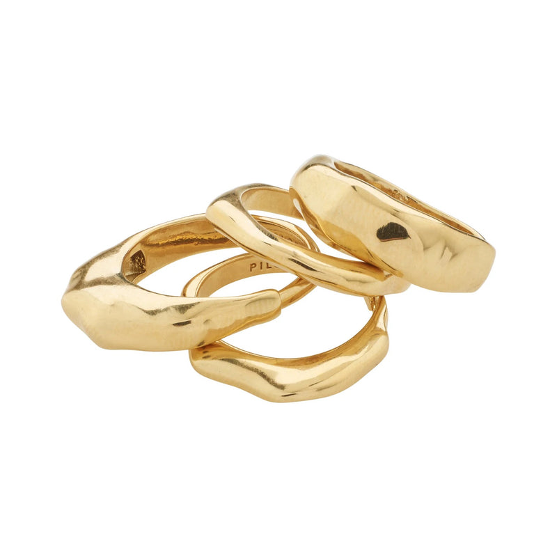 ASHER Adjustable Rings 4-in-1 Set | Gold-Plated