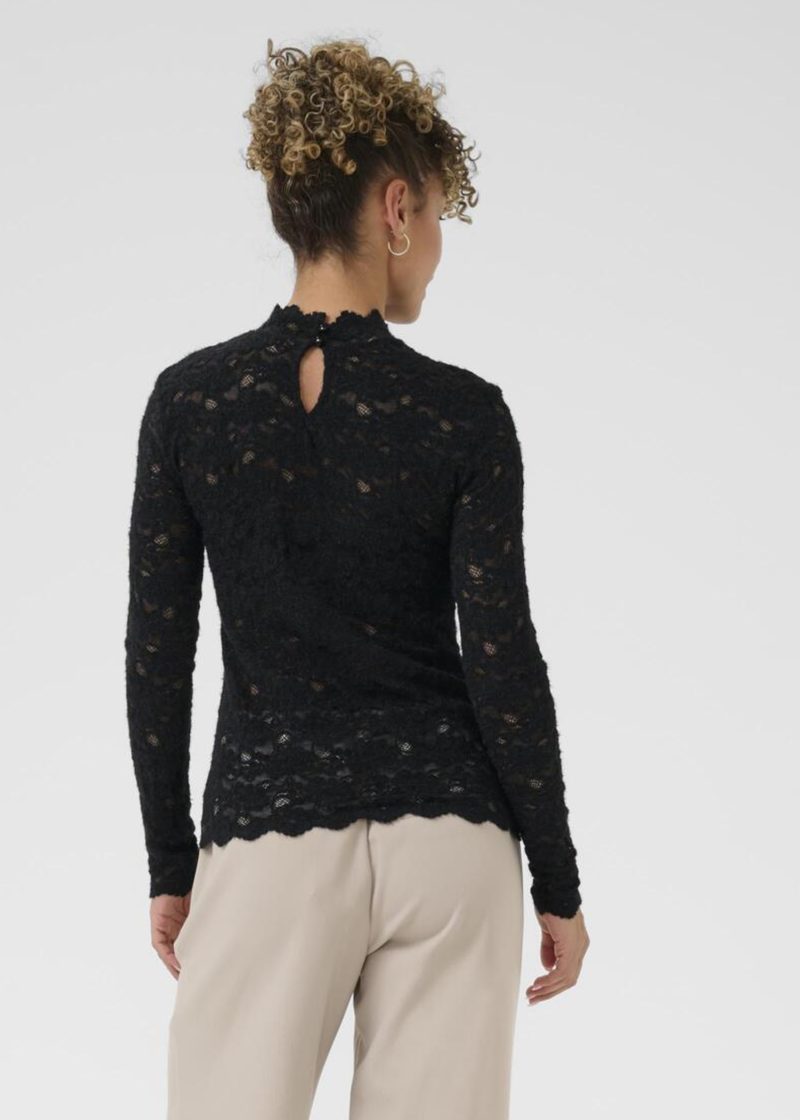 Lace High Neck Top