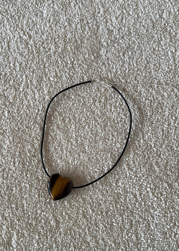 STAY Tiger Eye Heart Necklace