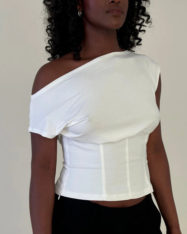 Dahlia Boatneck | White