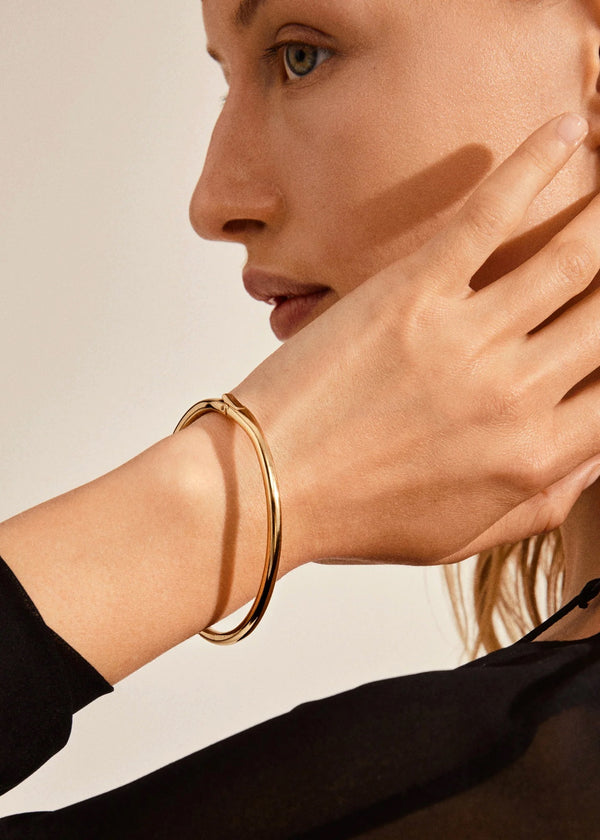 SOPHIA Classic Bangle Bracelet | Gold-Plated