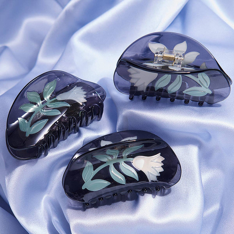 Women's Elegant Belladonna Floral Hair Claw