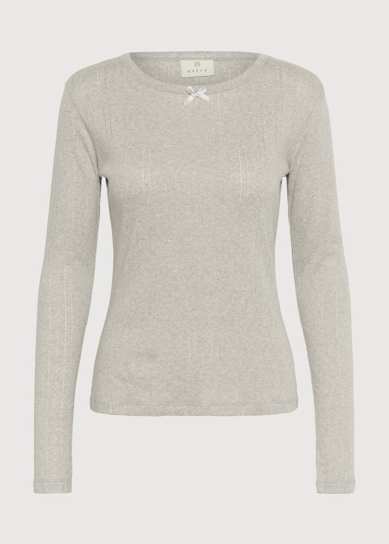 Pointelle Long Sleeve Tee