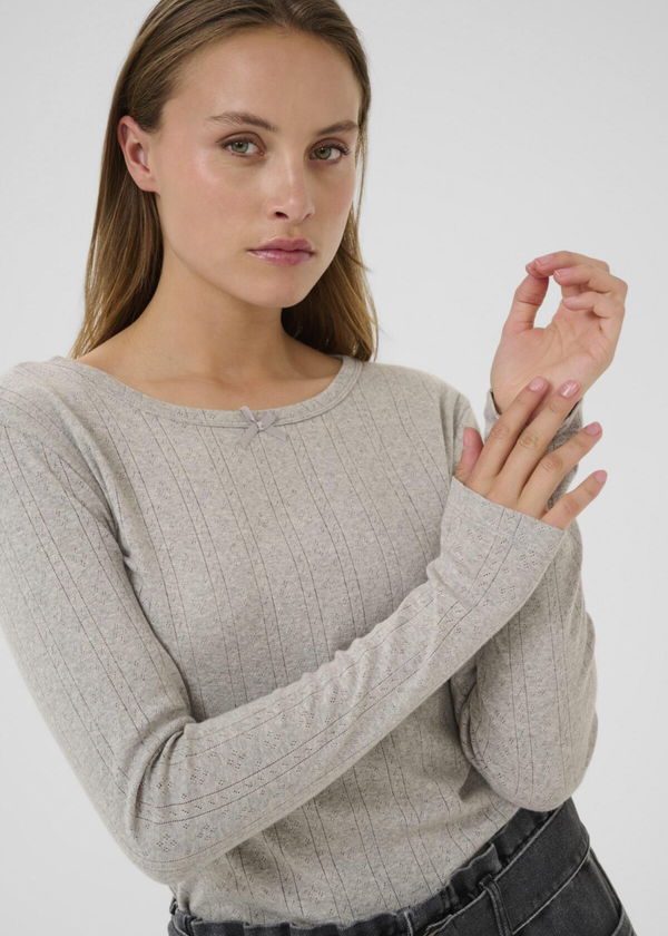 Pointelle Long Sleeve Tee