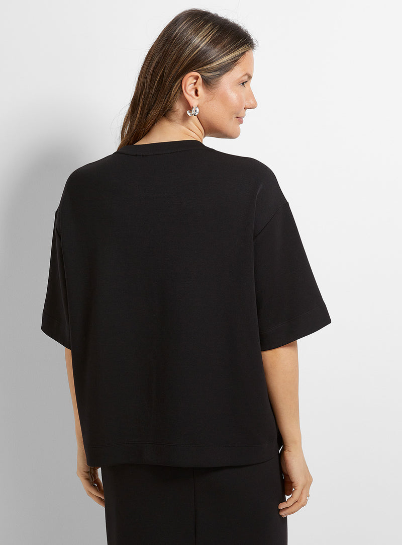 Pannie Oversized Thick Tee | Black