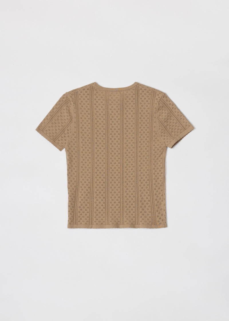 Monique Pointelle Tee | Beige