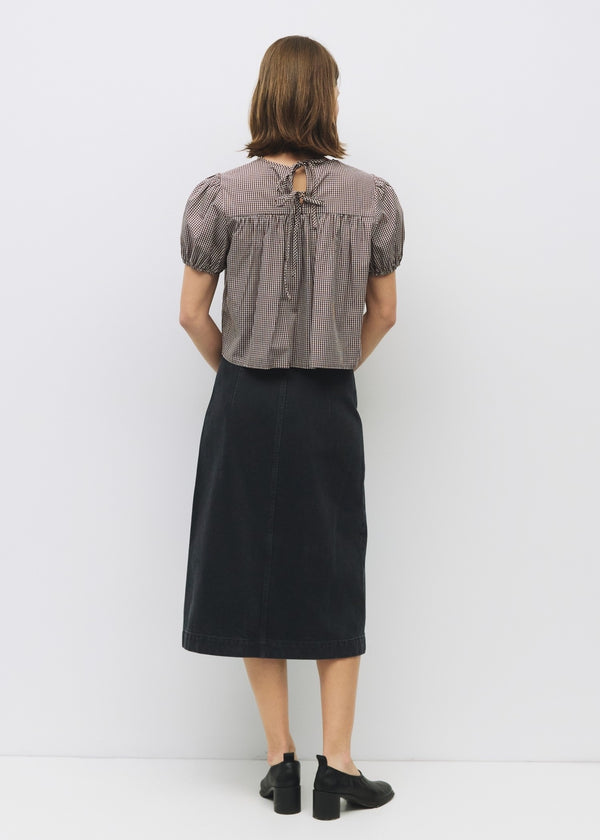 Carroll Gingham Top | Brown