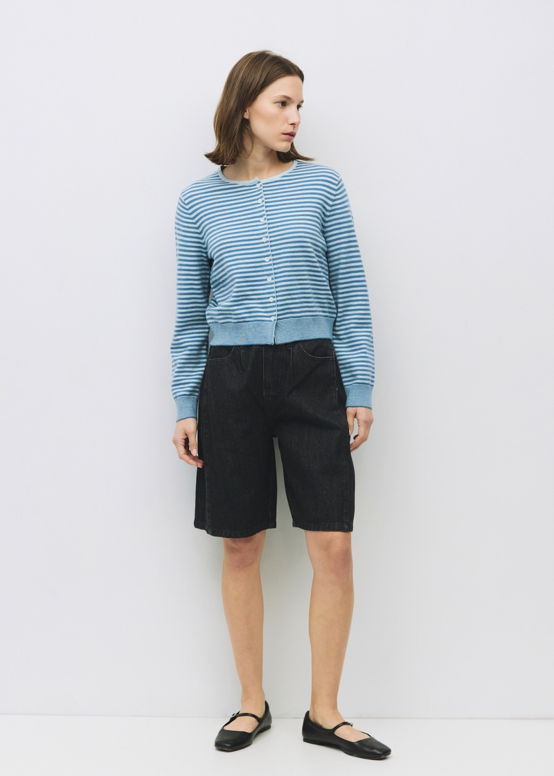 Montana Striped Cardigan | Blue & Navy