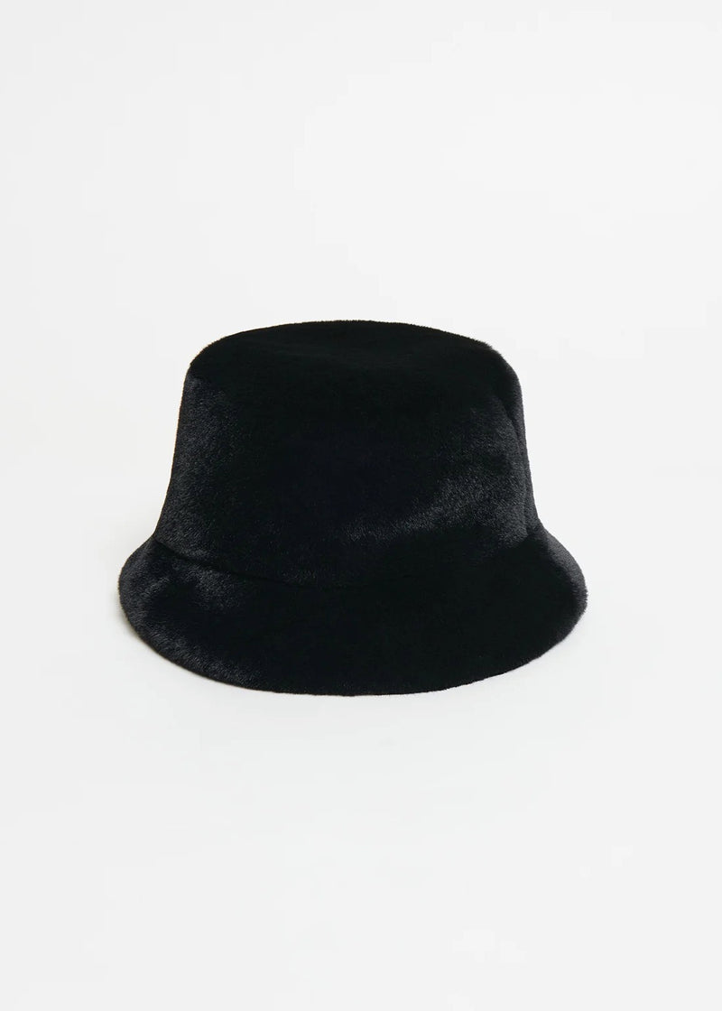 Amara Faux Fur Bucket Hat | Noir