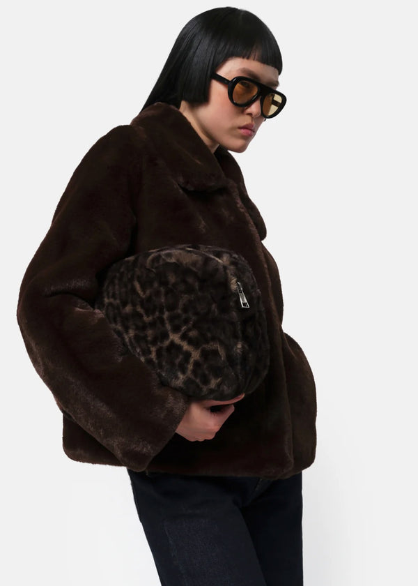 Elis Faux Fur Coat | Espresso