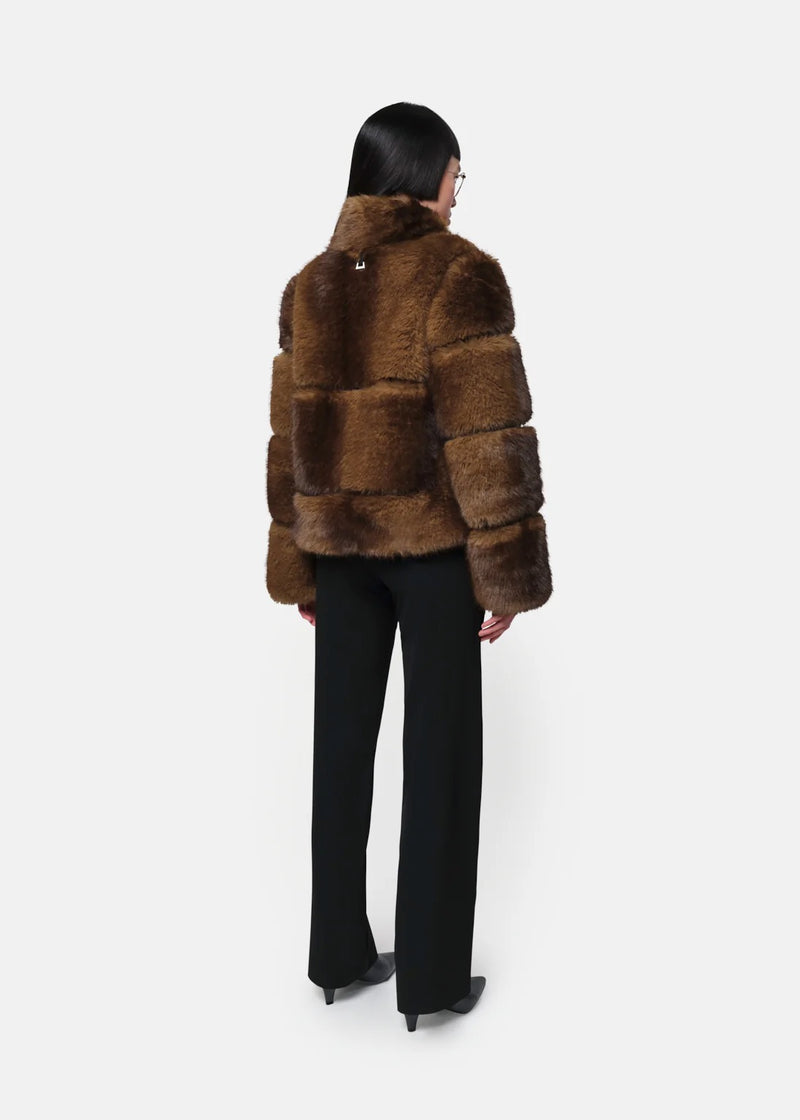 Sai Faux Fur Short Coat | Mink