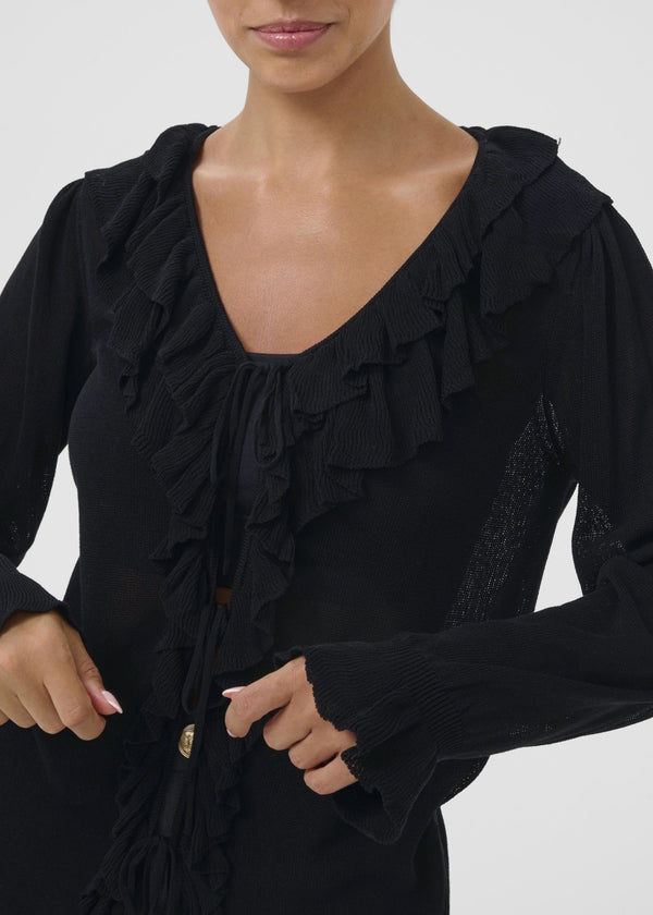 Mezzino Tie Knitted Top | Black