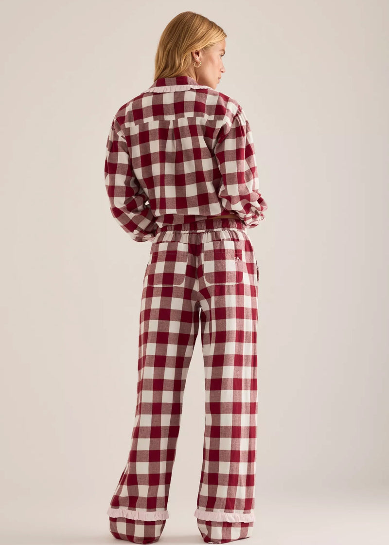 Antonella PJ Set | Burgundy Gingham