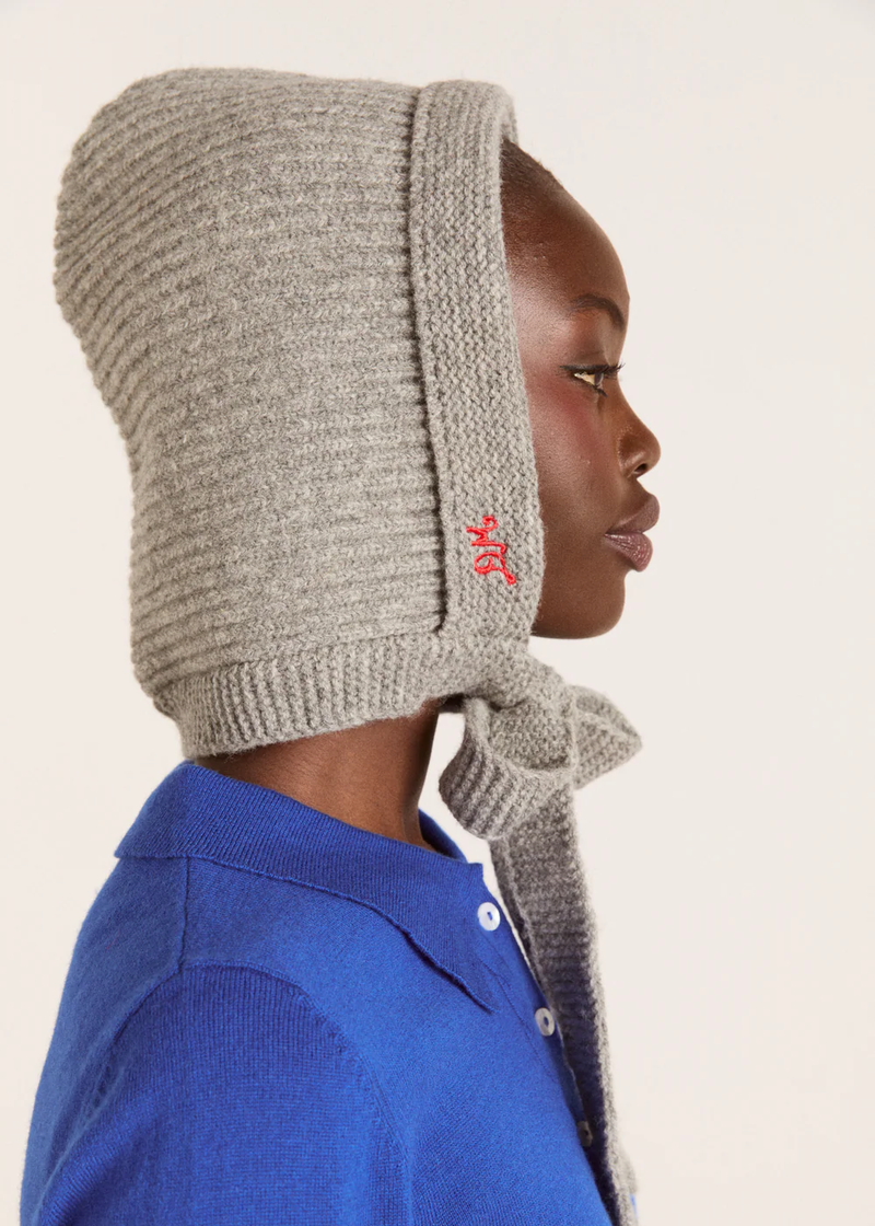 Bonnet With Tie Detail | Charcoal