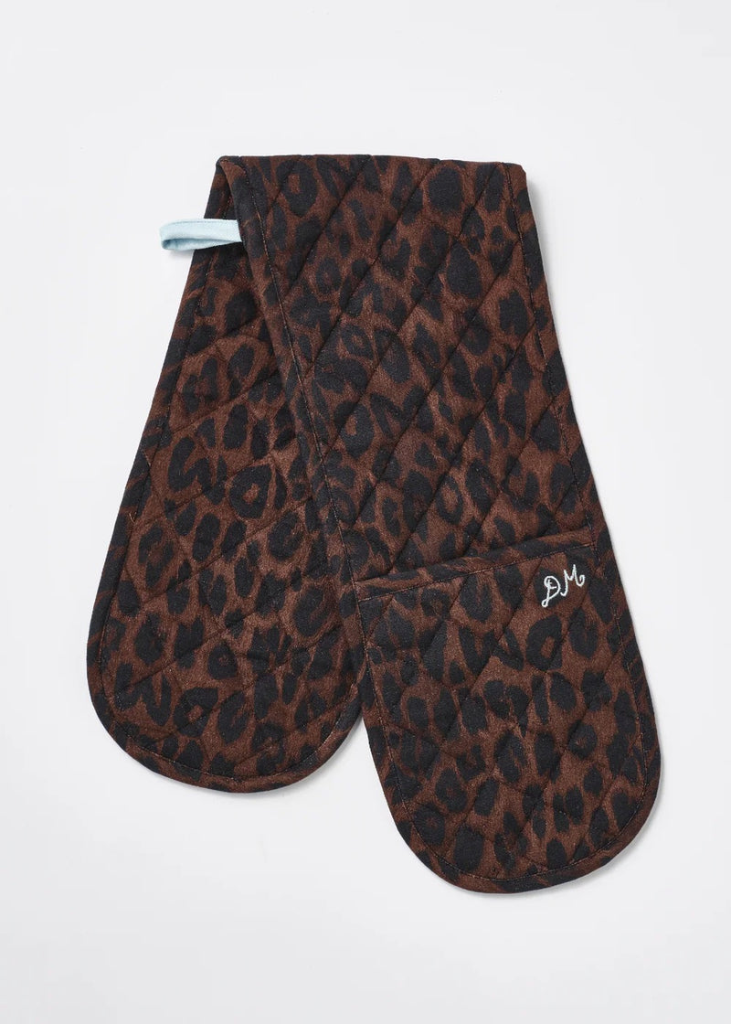 Double Oven Glove | Dark Leopard