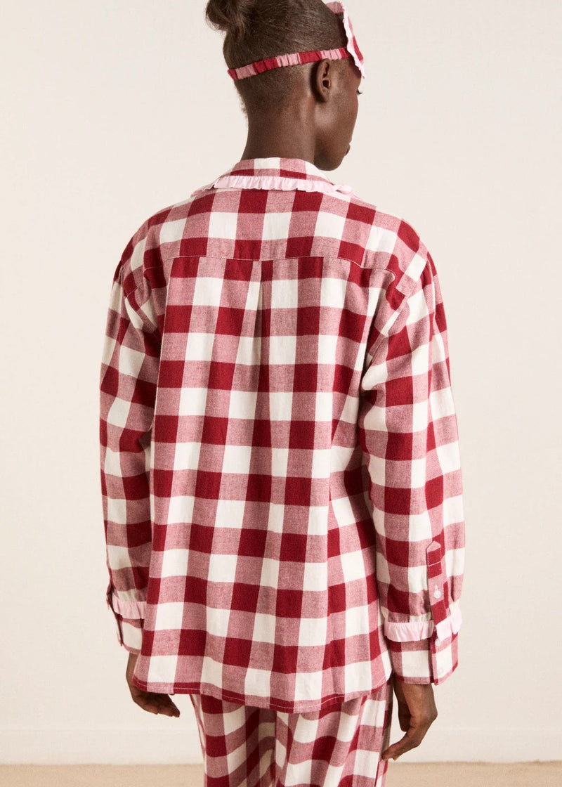 Antonella PJ Set | Burgundy Gingham