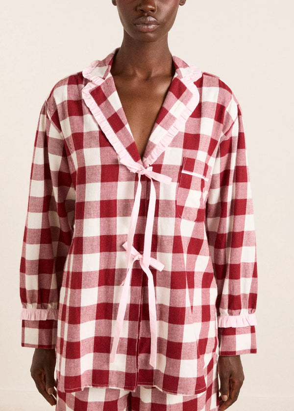 Antonella PJ Set | Burgundy Gingham