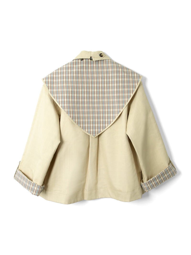 DAReversible Jerry Crop Trench Coat | Ginger Check | SIISTA