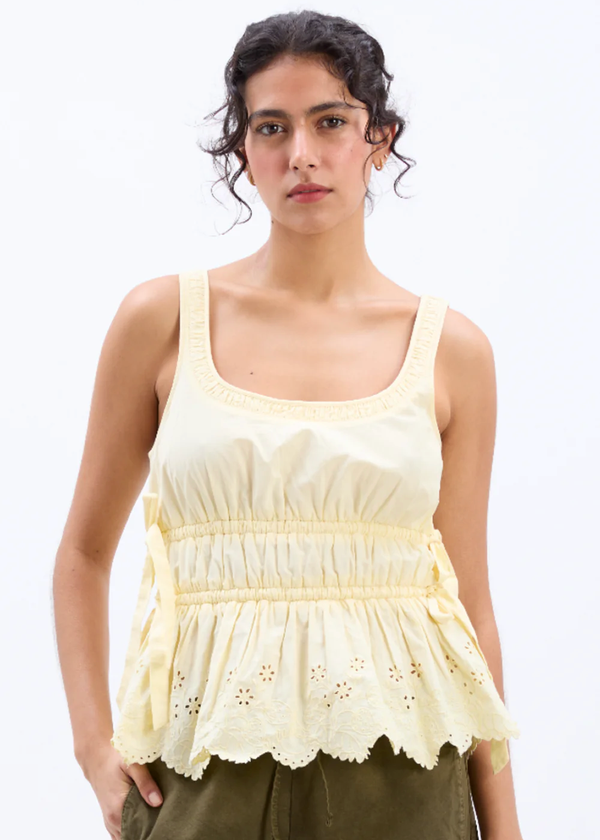 Jade Cami | Yellow Broderie