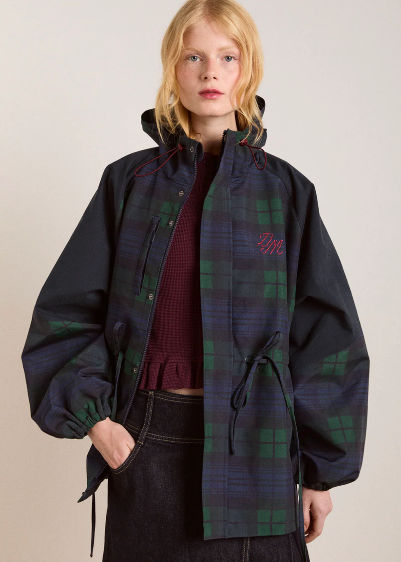 Liu Raincoat | Navy Check