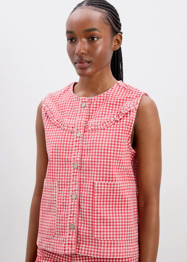 Mari Top | Red Gingham