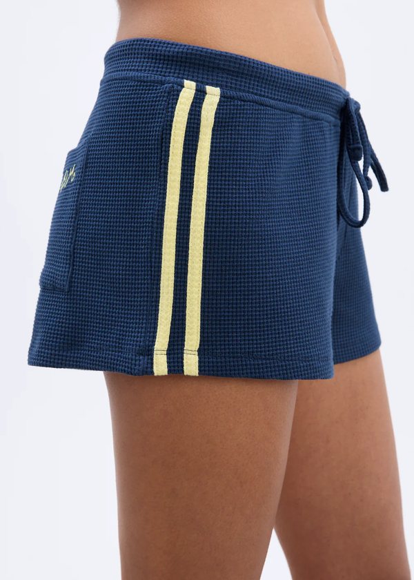 Pippa Waffle Shorts | Navy & Butter