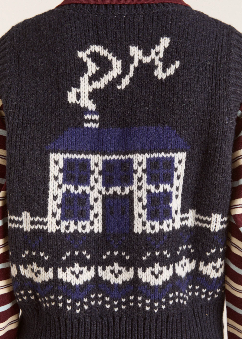 Rhona Lambswool Vest | Navy House