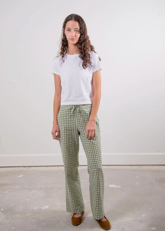 'The Perfect' Pant | Green Gingham