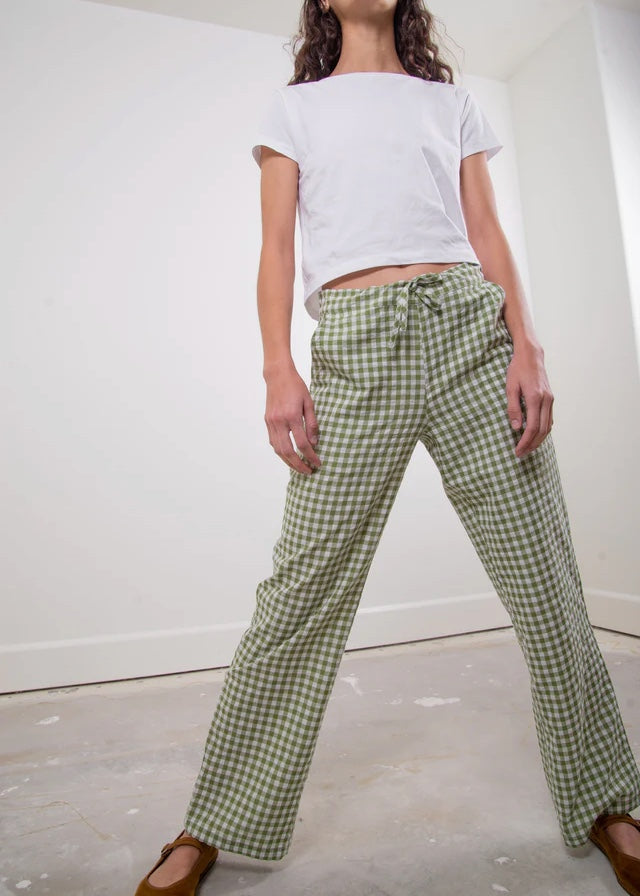 'The Perfect' Pant | Green Gingham