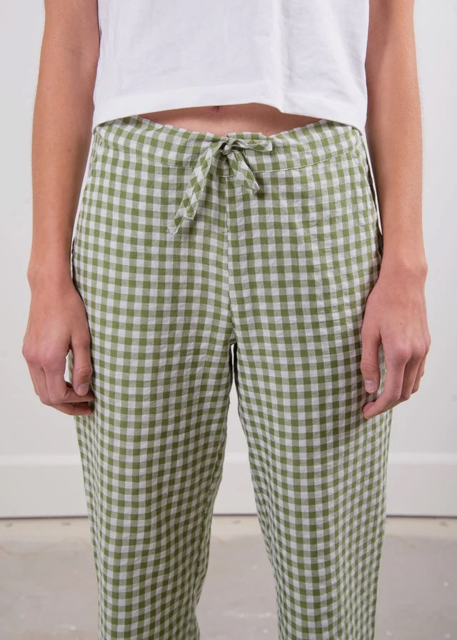 'The Perfect' Pant | Green Gingham