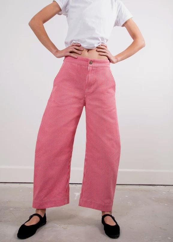 Daphne Striped Barrel Pants