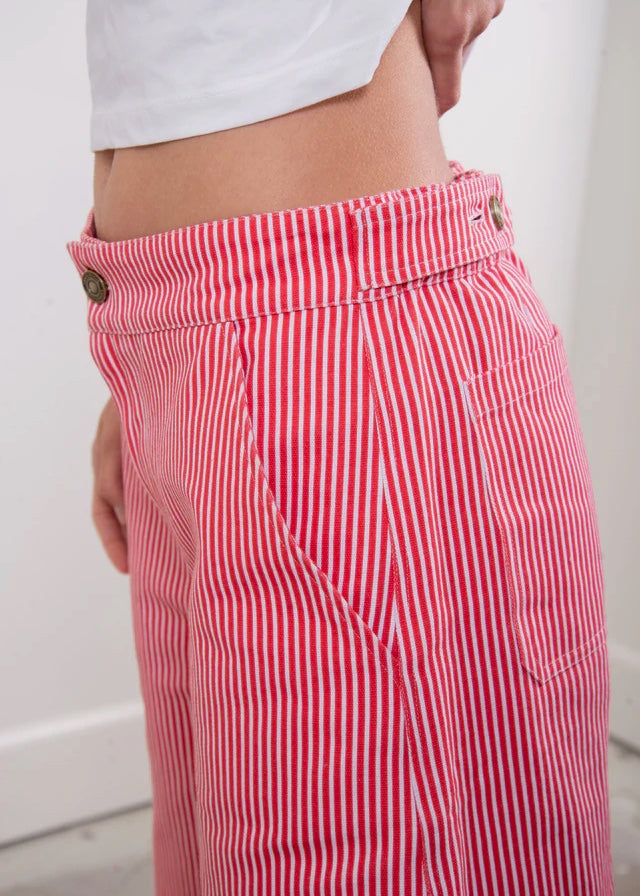 Daphne Striped Barrel Pants