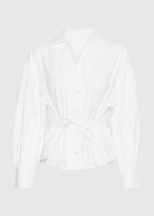 Valley Tie Poplin Shirt | White