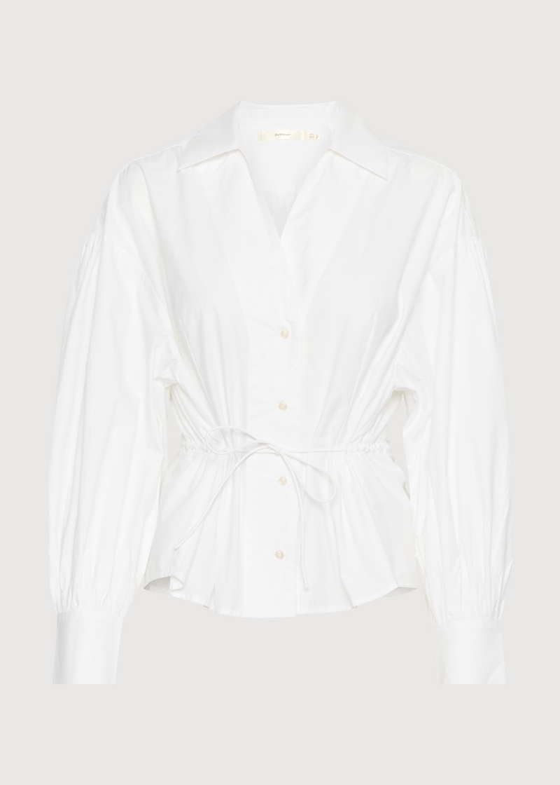 Valley Tie Poplin Shirt | White