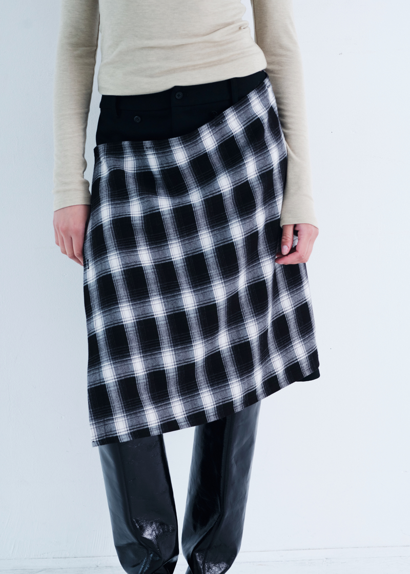 Office Party Plaid Skirt