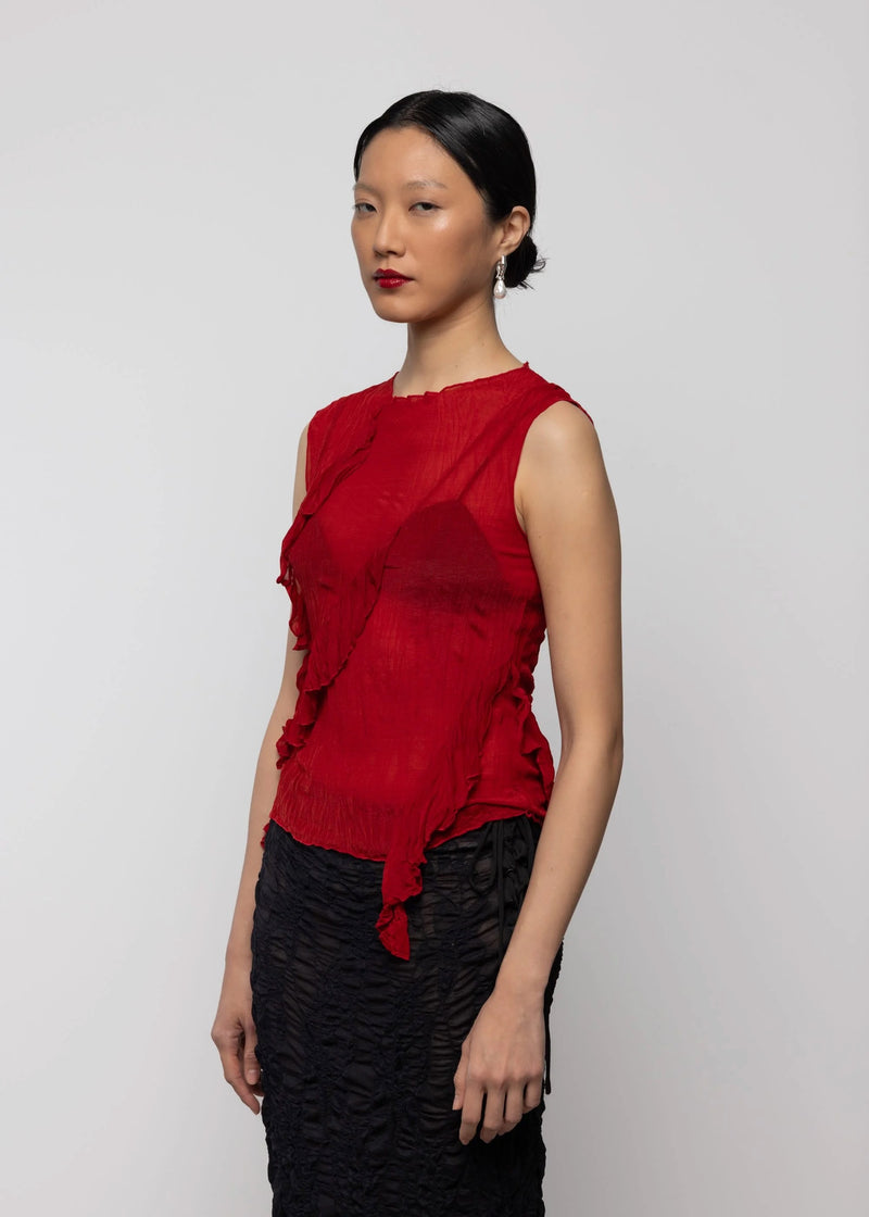 Asymmetric Ruffle Top