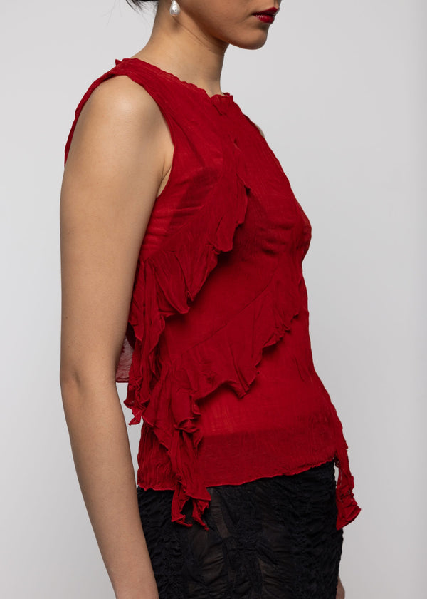 Asymmetric Ruffle Top