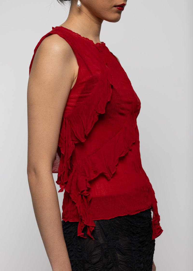 Asymmetric Ruffle Top