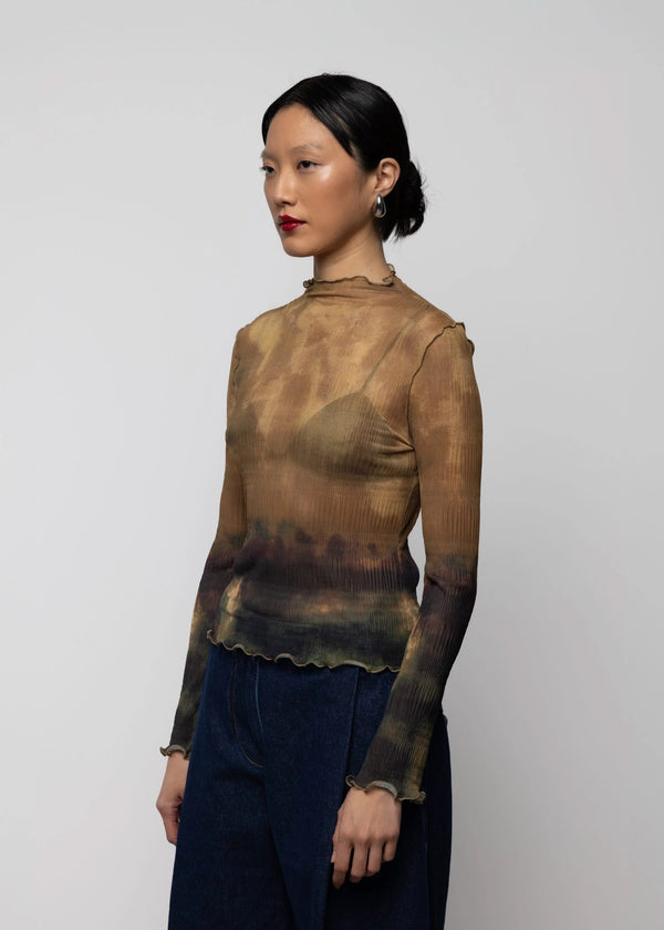 Ruffle Pleated Top | Earthside Print