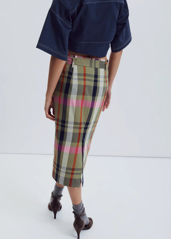 Lizzie Plaid Midi Skirt