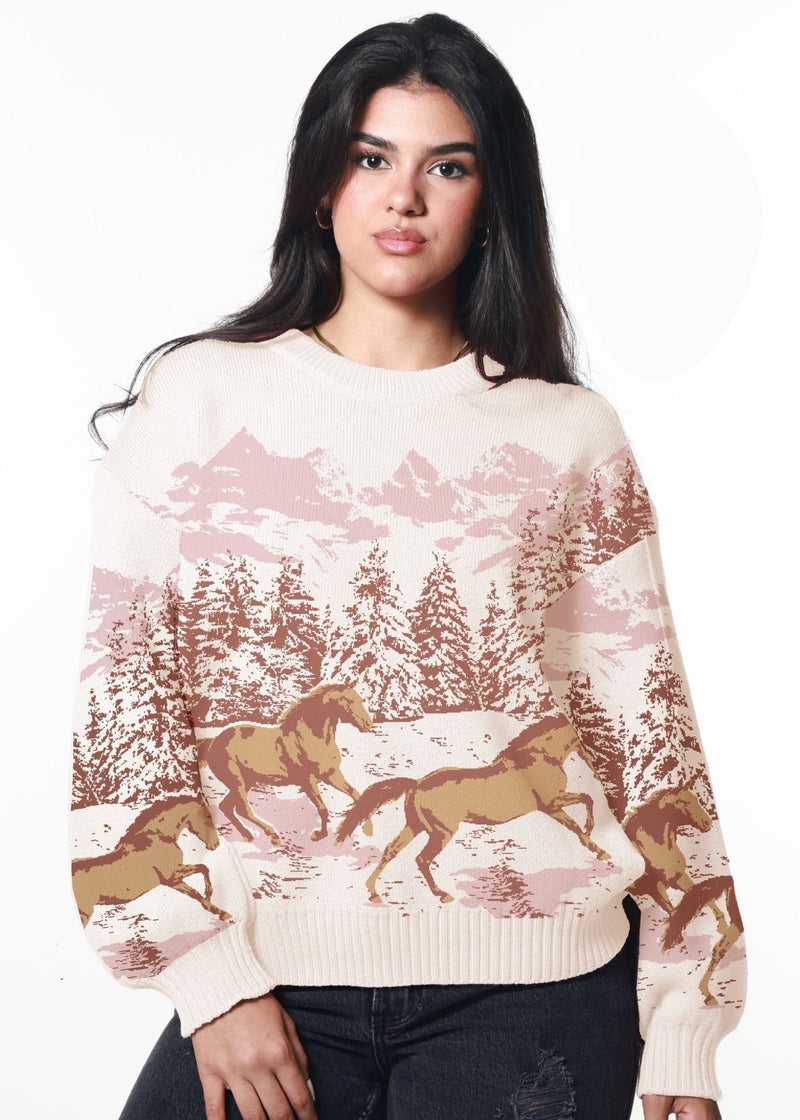 Wild Horses Oversized Knit Sweater